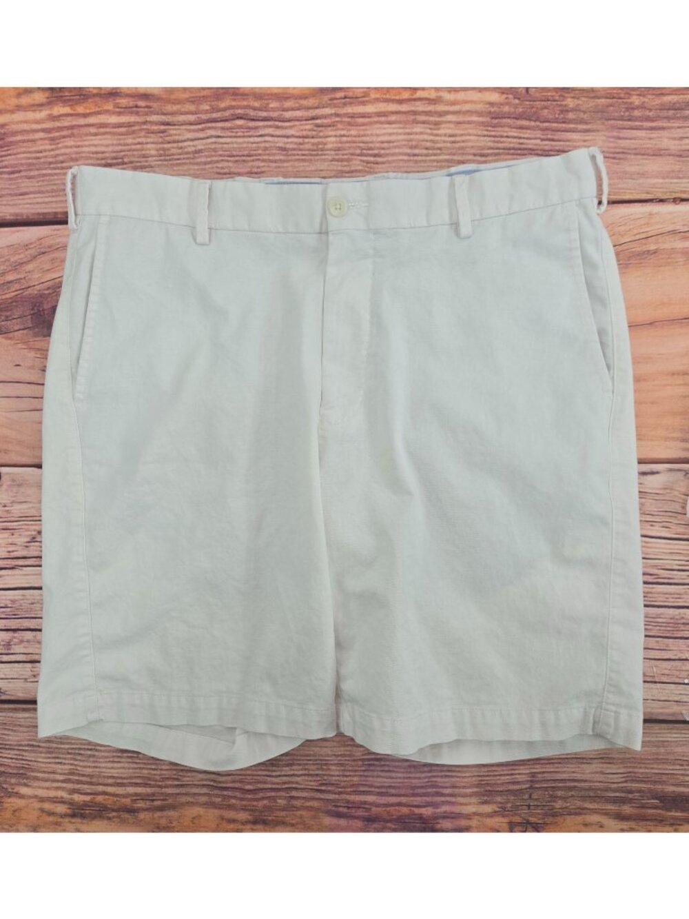 Peter Millar Mens White Pima Cotton Stretch Chino Shorts 34